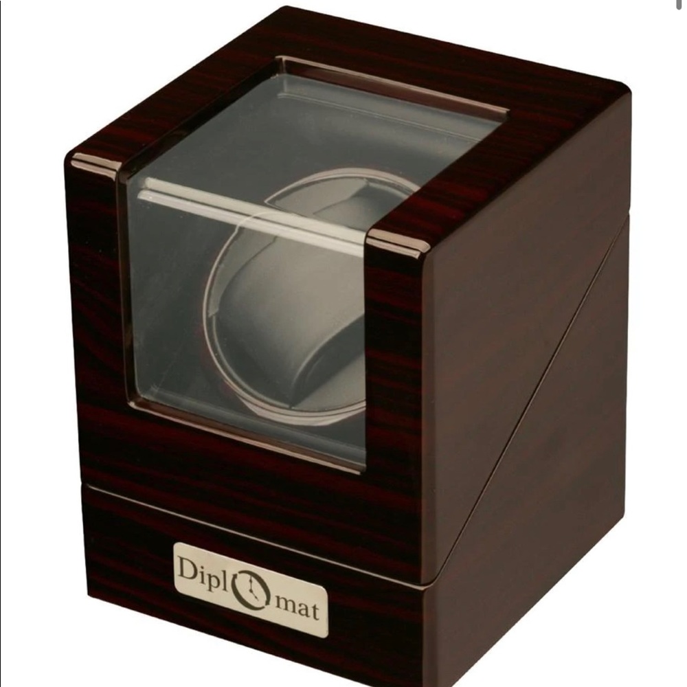 Diplomat Ebony Wood Automatic Single Watch Winder